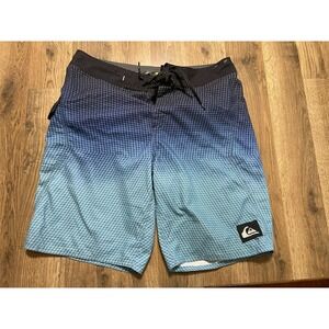 Quiksilver Shorts, Men's Size 32, Blue, Tie Waist, Swim Trunks